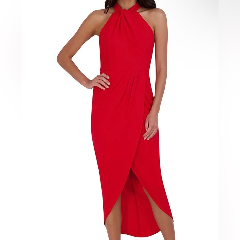 JULIA JORDAN Twist-Knot Tulip Hem Dress